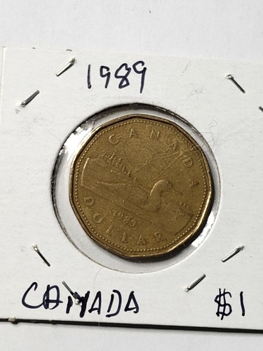 1989 Canada One Dollar Coin Queen Elizabeth II 1 Loon