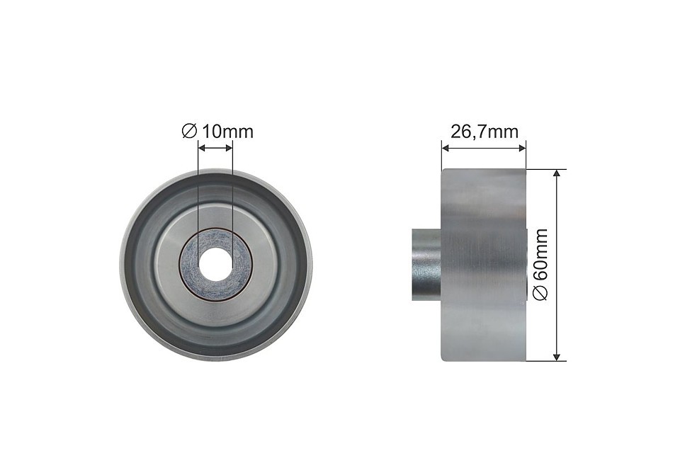 NTY Idler/Guide Pulley V-Ribbed Belt RNK-FR-029 Reinforced for Ford - Image 8