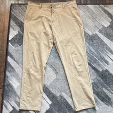 Rhone Commuter Pant Slim Khaki Tan Stretch Chino Mens Size 36x32