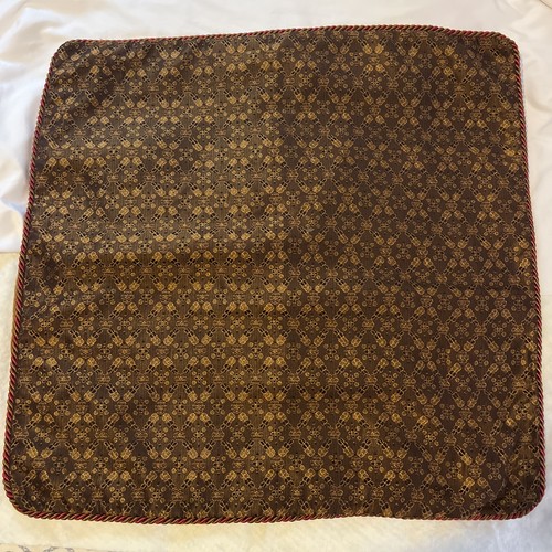 Croscill GALLERIA Braun & Gold Alte Welt Patchwork QUEEN 2 Kissenbezüge - Bild 4 von 7