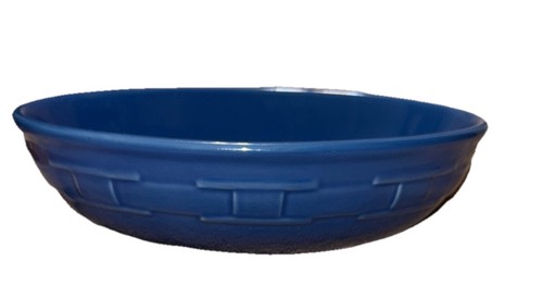 Longaberger Serving Bowl Oval 9.5 Inches Blue Oven Dishwasher Microwave Safe