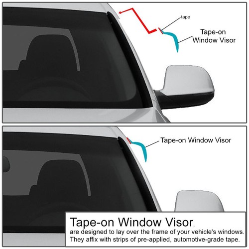 VISERA DE VENTANA DE COCHE AHUMADO VENTILACIÓN SOMBRA DE LLUVIA PARA 2002-2006 MINI COOPER HATCHBACK 2 PUERTAS - Imagen 2 de 11