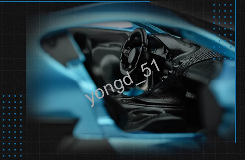 TSC 1:43 Bugatti Divo Motorsport Modell Blau/Kohlengrau Druckgussmetall Sammlung - Picture 6 of 8
