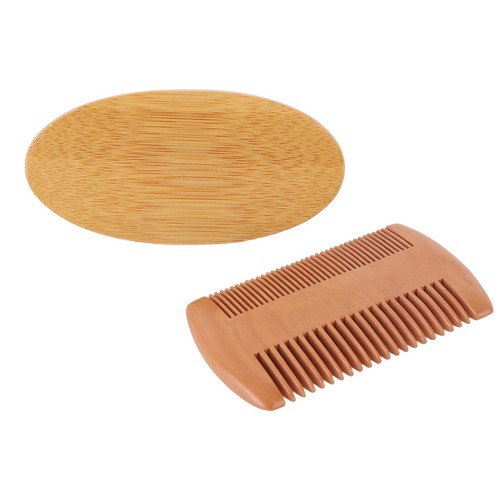 Bart Grooming Kit mit Schnurrbart Bürste Schere doppelseitig Holzkamm - Bild 21 von 23