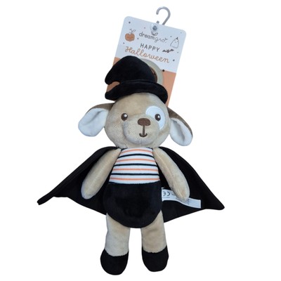 Dream gro Tan Halloween Dog Puppy Plush Soft Toy Stuffed animal witch hat cape