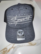 ’47 San Antonio Spurs NBA Trucker Adjustable Snapback Hat Cap Gray/Black OS