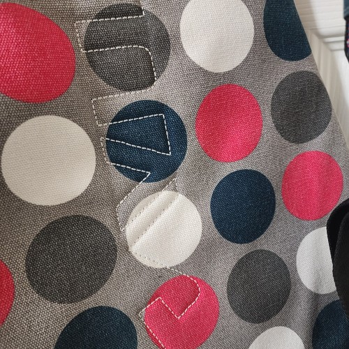 KAVU Rope Sling Bag Rucksack Canvas Got Dots Print Polkadot Grau/Pink/Weiß/Marine - Bild 9 von 12