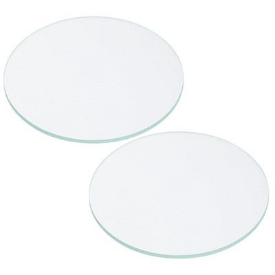 2.91x0.08'' Dia Flashlight Glass Lens, 2 Pcs Polished Edge Glass Len, Transparent