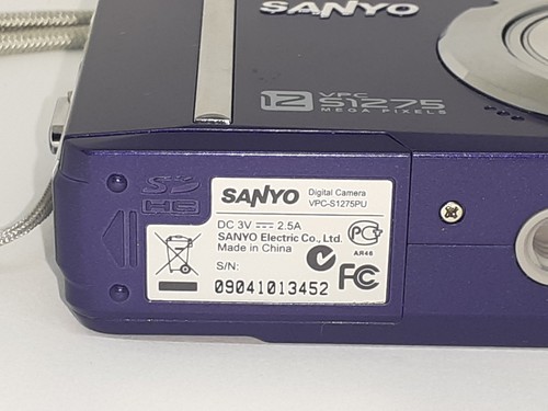 Sanyo VPC-S1275PU Purple 12MP Digital Camera Tested and Working - Picture 11 of 14