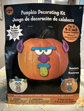 Pumpkin Craft Decorating Kit Monster Halloween New 17 Pieces