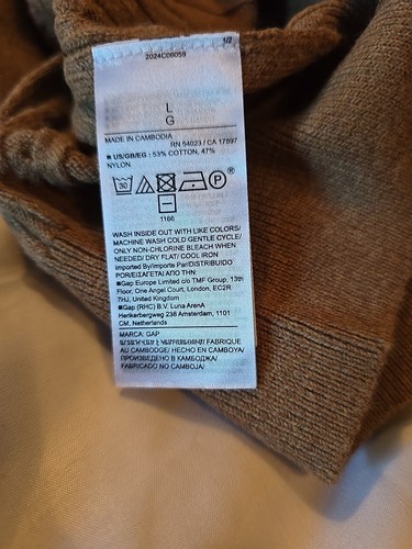 Cashsoft Cable Knit Crewneck Womens Sweater L Light Brown - Picture 9 of 11