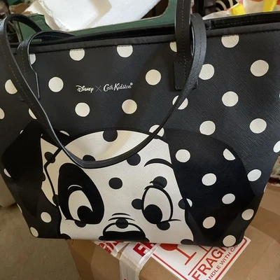 Disney x Cath Kidston 101 Dalmatians Black Spot Shoulder Tote Bag 28 cm x 31cm - Image 1 of 4
