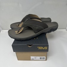 TEVA MEN'S PAJARO SLIDE TURKISH COFFEE BROWN SUEDE & MESH New Size 14