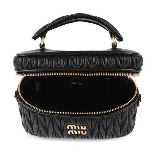 Bolso de hombro de cuero napa matelassé Miu sello: 5BH230-N88-F0002 87974110 - Imagen 7 de 9