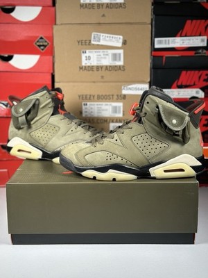 Size 8.5M - Jordan 6 Retro x Travis Scott Mid Olive - Clean - Ships Same Day