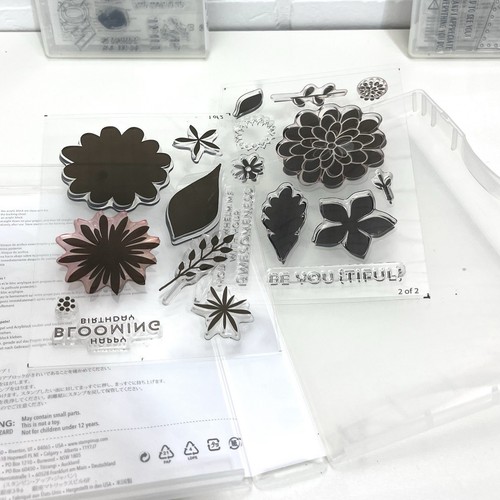 Stampin Up Clear Stamps Lot Flower Patch Over The Rainbow Marquee Messages - Picture 4 of 6