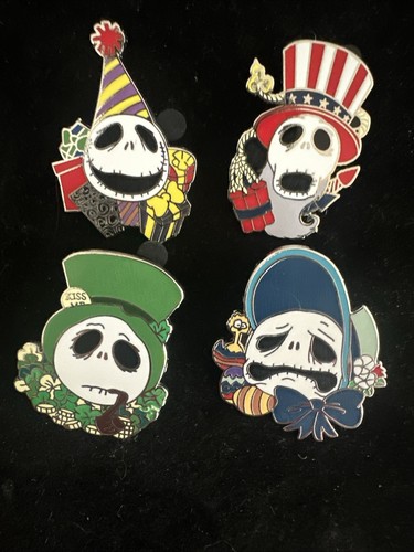 Lot of 4 NIGHTMARE BEFORE CHRISTMAS Jack Skellington Disney Pins 2008-09 - Picture 3 of 5