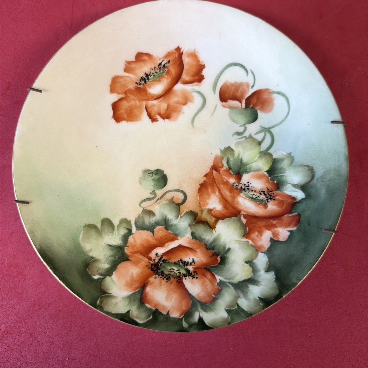 D&C Limoges France Hand Painted Decorator Plate 7.25 in Flowers W