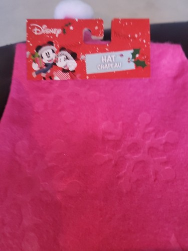 Cappello Babbo Natale Disney Minnie Mouse rosa Natale/Vacanze Nuovo con etichette♡♡ - Foto 2 di 3