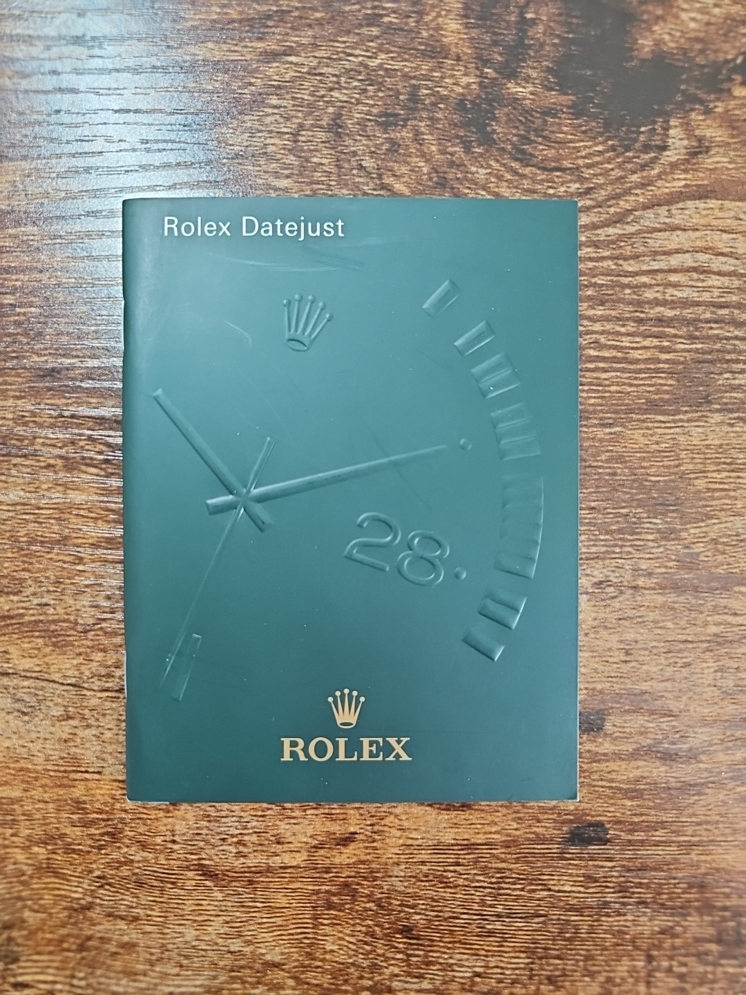 ROLEX DATEJUST SCATOLA OROLOGIO VERDE LIBRETTI ORIGINALE ORIGINALE FRANCESE O TEDESCO