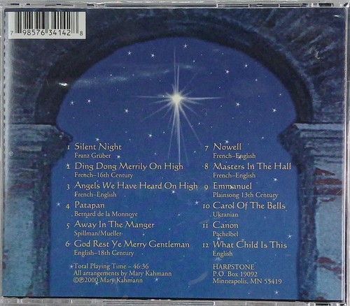 Angels We Have Heard on High ~ Mary Kahmann ~ Celtic Harp ~ Christmas Carols ~CD - Picture 2 of 5