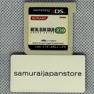 Metal Gear Solid Snake Eater 3D Nintendo 3DS Cartridge Only Used Tested JPver