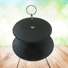 Two Tier Cake Stand Cupcake Dessert Obsthalter Servierplatte