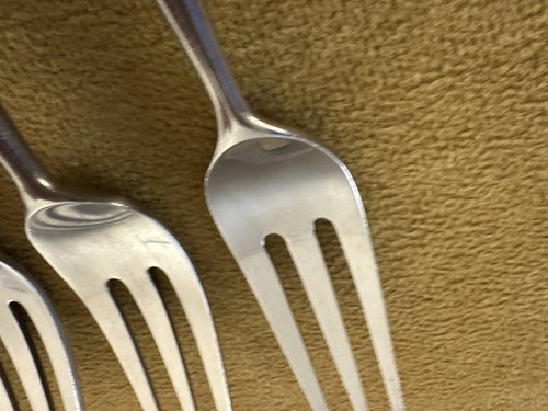 (6) Towle Lauffer Norway Palisander Stainless wood Dinner Forks MCM 7 1/4" - Picture 11 of 20