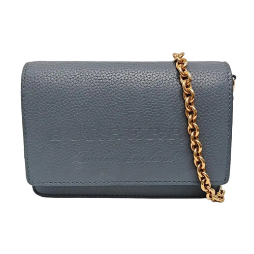 BURBERRY Burleigh Crossbody bags Leather Blue Free Shipping | Duties Paid