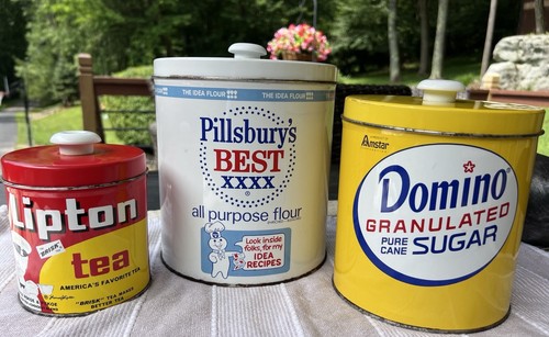 JL Clark Pillsbury’s Best Flour Doughboy Canister Tin Kitchen Decor 9” Amstar