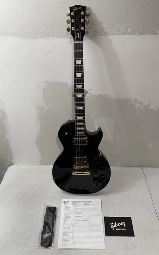 Gibson Les Paul Studio Electric Guitar Ebony Gold Hardware ~ Includes Soft Case