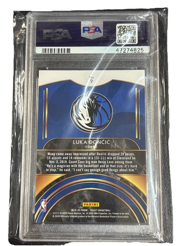 2019-20 Panini Select Company #9 Luka Doncic PSA 10 Estuche Hit + ¡Envío gratuito! - Imagen 2 de 2