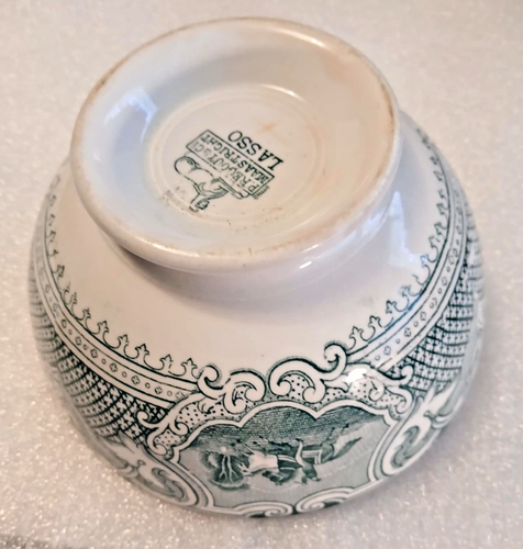 Vintage Blue P. (Petrus) Regout Maastricht LASSO Soup /Cereal Bowl 6 3/4" x 3" - Picture 6 of 8