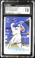 2022 BBM 2nd Version Holo Foil Signatures - Dayan Viciedo Graded 10 32/50 POP 1