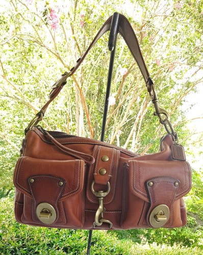 Bolso de Hombro Coach MEDIANO 10331 65 Aniversario Mandy Vintage Cuero Coñac - Imagen 1 de 23