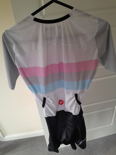 Traje Castelli Mujer Triatlón Gratis San Remo 2 Manga Corta Pequeño Blanco - Imagen 3 de 4