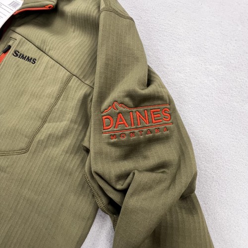 Simms Thermo 1/4 Zip Pullover Herren XL grün Grid Fleecepullover Daines Montana - Bild 6 von 14