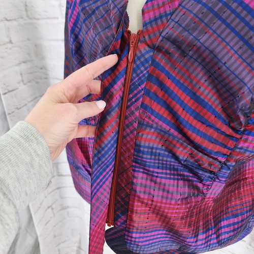 Coldwater Creek Silk Kimono Top LP Art To Wear Maximalist Funky Patterned Boho - Picture 3 of 11