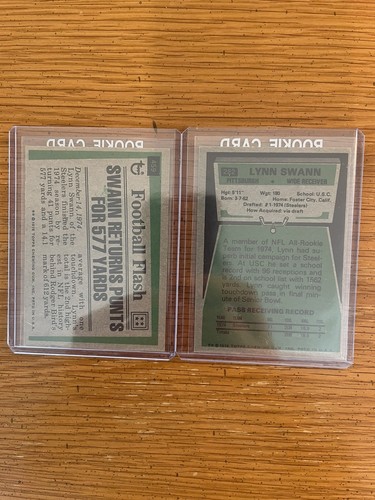 Lynn Swann Steelers 1975 Rookie Lot of (2) #282 & #459 HOF EX BV$110.00 - Picture 2 of 2