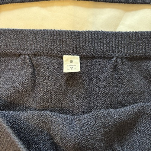 St John BY Marie Gray Women 16 Santana Knit Knee Length Skirt No Tag & Tank NAVY - Picture 3 of 12