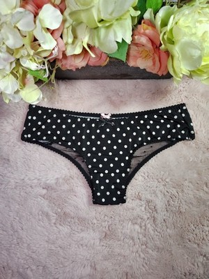 Rare Victoria's Secret Sexy Little Things Polka Dot Mesh Back Panty Small