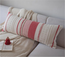 Christmas Lumbar Pillow Covers 14x36 Inch Long 36" x 14" Pack of 1 Red
