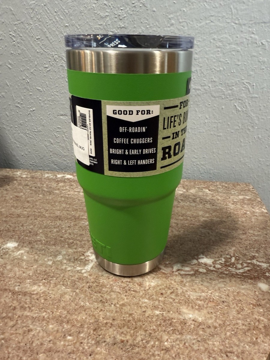 YETI 20 OZ Rambler Travel Mug CANOPY GREEN Stronghold Lid