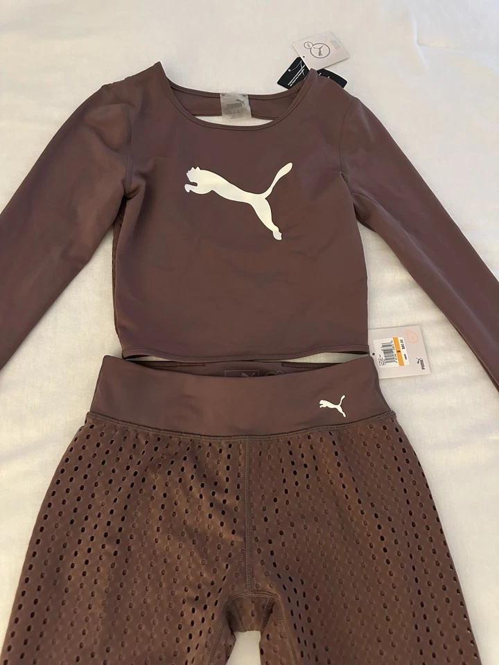 Traje de entrenamiento puma Luxe Peppercorn Top XS Bottoms S Foto 3 de 4