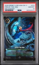 2026 DISNEY LORCANA EN 11-WINTERSPELL ENCHANTED 231 FREEZE THE VINE PSA 10