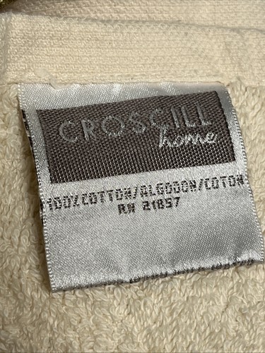 Croscill Bath Towel Cream With Multi Color Palm Tree Design Cotton 48x27 Inches - Bild 3 von 5