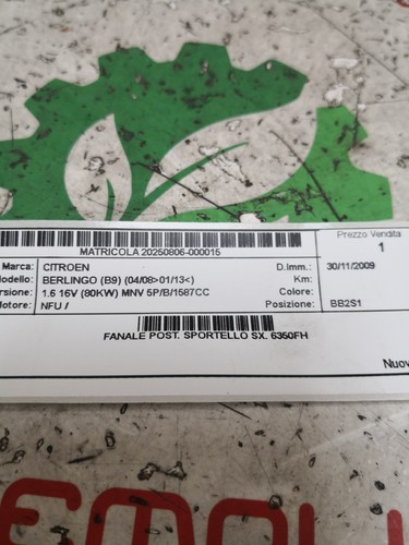 9677205180 Fanale post. SX PEUGEOT PARTNER TEPEE (B9) BlueHDi 100 Mnv - Imagen 5 de 5