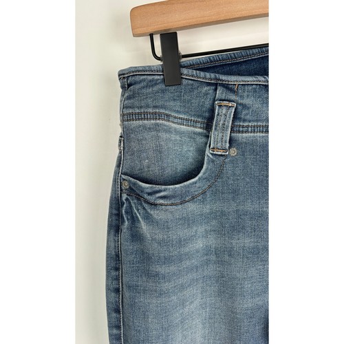 Pantalones de mezclilla rectos Marilyn tiro alto NYDJ dobladillo deshilachado para mujer talla 6 Paddington nuevos - Imagen 3 de 10