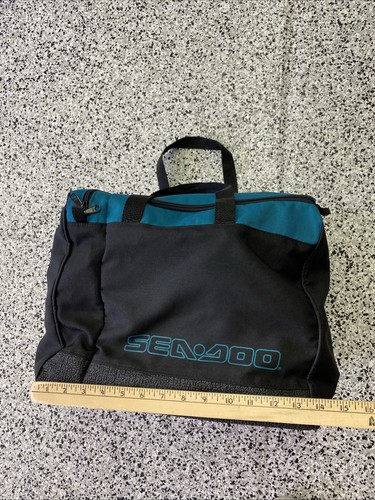 Vintage Seadoo Gear Bag Aqua Green Blk Bottom Storage Duffle Bag 14" - Picture 2 of 11
