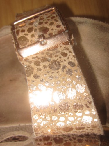 BIRKENSTOCK Damen Arizona Gr. 37 schmal gold Shiny Snake Birko-Flor guter Zust. - Bild 14 von 14